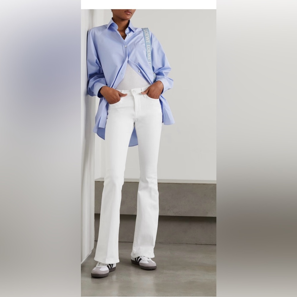 Frame Denim Le High Stretch Flare White Jeans Size 26